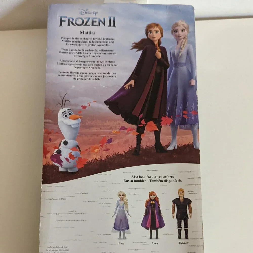 NWT Lieutenant Mattias Frozen II Black Action Fashion Figure Disney Film Hasbro